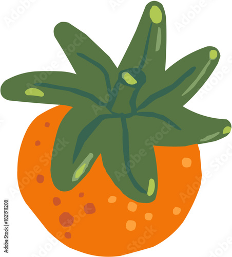 Clementine. Illustration vectorielle colorée d'un fruit  ou d'un légume.. Parfait pour jus, smoothies, cocktails, emballage de produits estivaux ou recettes de cuisine..