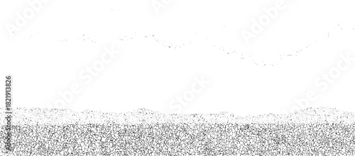 Abstract black and white textured background with organic shapes and granular pattern vector