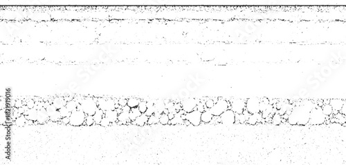 Black and white abstract textured background with horizontal lines and granular elements vector