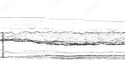 Black and white abstract textured horizontal lines and shapes background