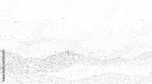 Black dots and lines forming abstract wavy patterns on white background vector