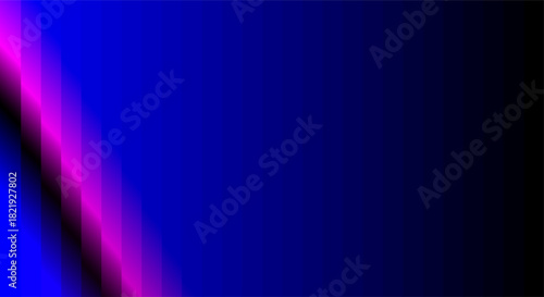 Vibrant blue background with diagonal pink and green abstract swirl