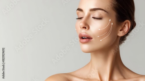 Skincare expert provides advanced facial lifting treatment for glowing skin in a serene clinic environment