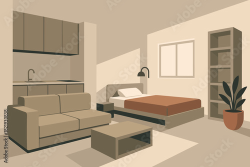 Design surfaces interior numbers vector minimalist icon marks punctuation furniture text soft