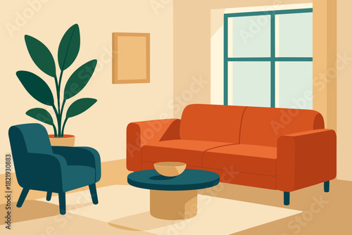 Cohesive numbers clean calm layout plant vector style minimalist living icon bold