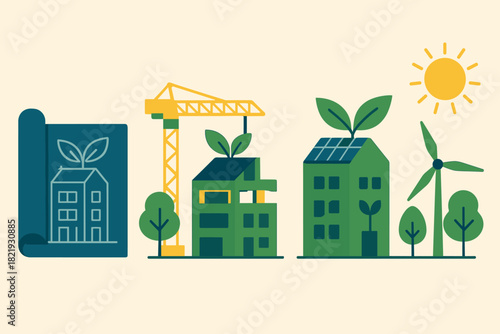 Icon green punctuation marks evolution no bold negative construction characters eco concept