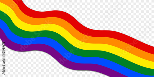 Rainbow waving flag