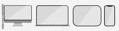 Set of device screen mockup