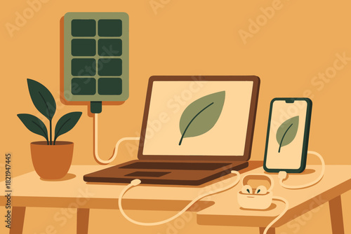 Tech cohesive eco icon composition chinese vector colors emojis no geometric minimal
