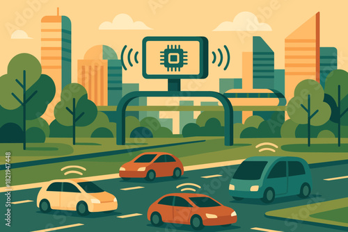 No vision numbers typography geometric futuristic system vector text urban icon captions