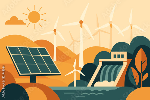 Park vector futuristic composition geometric no renewable speech warm punctuation letters icon