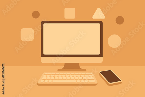 Vector simplicity text modern emojis icon cohesive no chinese workspace digital colors