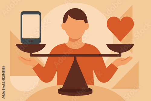 Wellbeing icon flat bubbles digital cohesive emojis no vector smartphone chinese balance