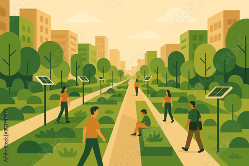 Vector colors bubbles text icon full flat numbers urban sustainable avenue letters