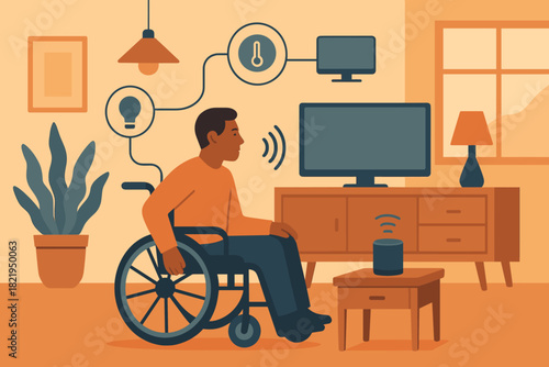 Typography smart vector voice illustration labels home assistant icon bubbles marks accessibility