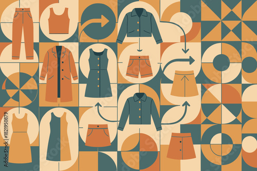 Bubbles full numbers geometry layout style where icon vector speech modular fashion