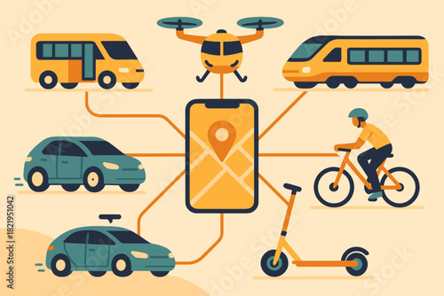 Icon any mobility typography punctuation options solutions devices letters vector showing no