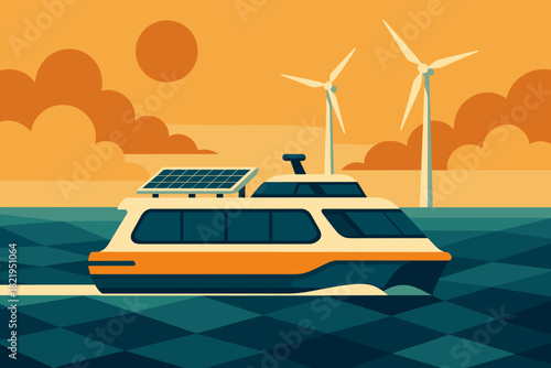 Vector any bold icon electric energy ferry captions punctuation numbers futuristic no