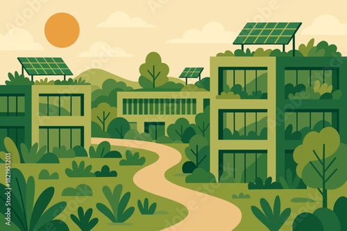 No eco punctuation office cohesive marks friendly any text vector solar icon