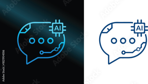 AI chatbot bubble icon for your business