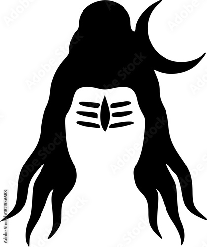 Unique Lord Shiva Black Vector Silhouettes