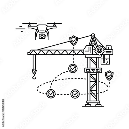 Construction site drone surveillance and security monitoring