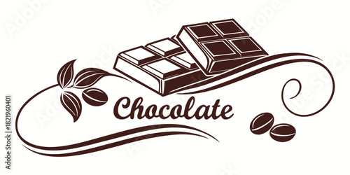 Chocolate Logo Design – Premium Cocoa Branding Emblem, Sweet Dessert Symbol, Candy Brand Icon, Chocolate Bar Badge, Gourmet Confectionery Logo Template for Packaging and Branding