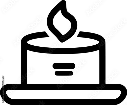 Mystic Wax Seal Candle | Clean, isolated vector art for creative projects.