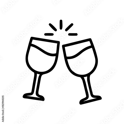 Clinking Wine Glasses Icon