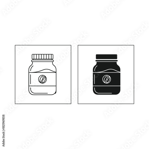 Two contrasting jars one outlined and one filled with black silhouette