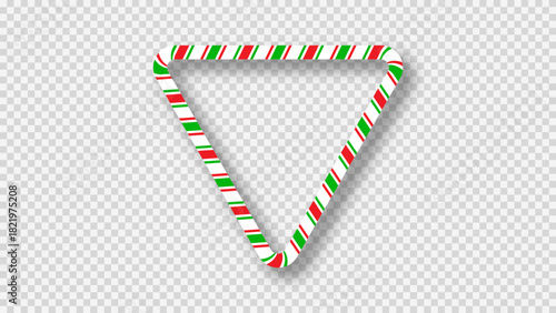 Christmas candy cane frame