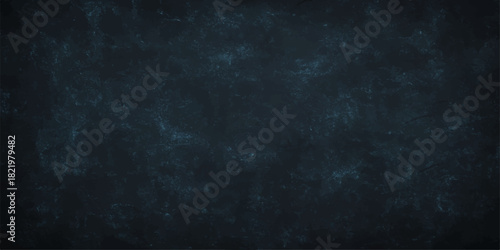 Dark blue grunge wall texture background with smoky clouds and blank design space