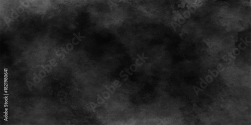 Dark smoke cloud texture and black fog design on a grunge wall background with light and shadows at night
