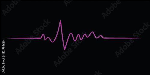 Digital medical cardiogram showing a healthy heart rate pulse wave line on a monitor screen