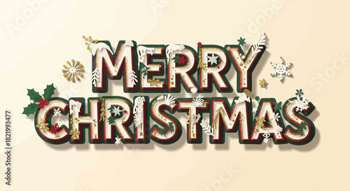 Spread holiday cheer with this festive Merry Christmas message, perfect for cards, banners, and social media posts to bring joy and warmth this season