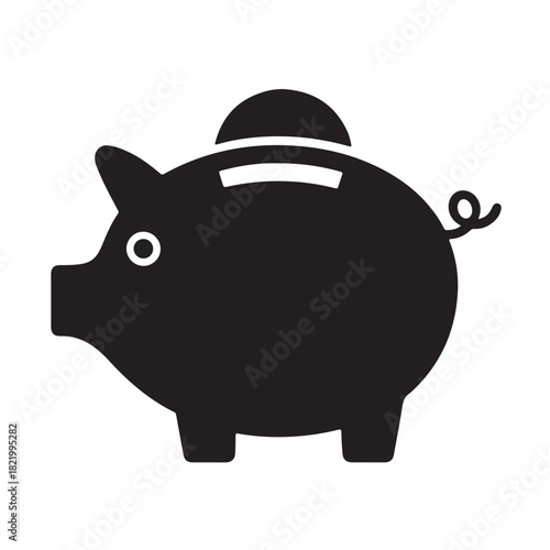 Piggy Bank Icon – Money Saving Symbol for Finance, Budgeting, and Banking Designs