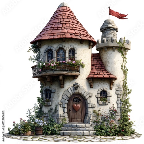 Fantasy Medieval Towers and Castles – Fairytale Stone Buildings, Cozy Lighthouses and Enchanted Architecture Illustrations