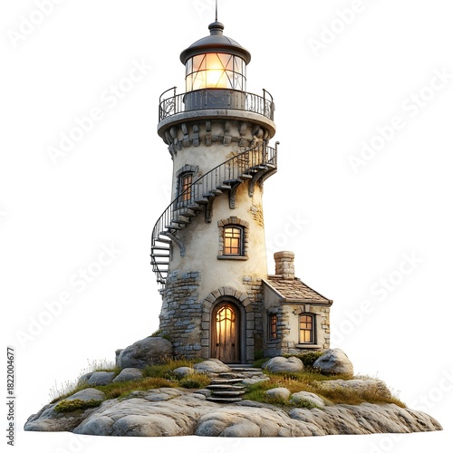 Fantasy Medieval Towers and Castles – Fairytale Stone Buildings, Cozy Lighthouses and Enchanted Architecture Illustrations