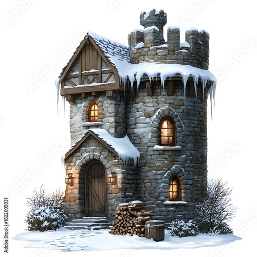 Fantasy Medieval Towers and Castles – Fairytale Stone Buildings, Cozy Lighthouses and Enchanted Architecture Illustrations