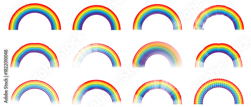 Set of colour rainbows
