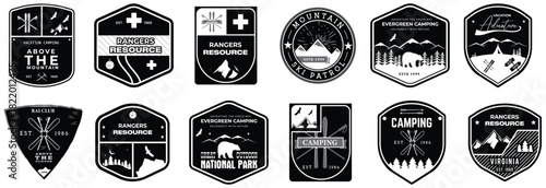 camping-badges-adventure-signs-travellers-mountains-outdoor-extreme-travel-emblem-vintage-hiking-vector