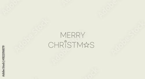 Minimalist Merry Christmas greeting with delicate star accents for holiday promotions and festive designs that evoke warmth and simple elegance