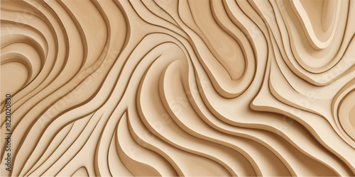 A brown chocolate wood texture pattern with a liquid swirl design for a smooth backdrop illustration