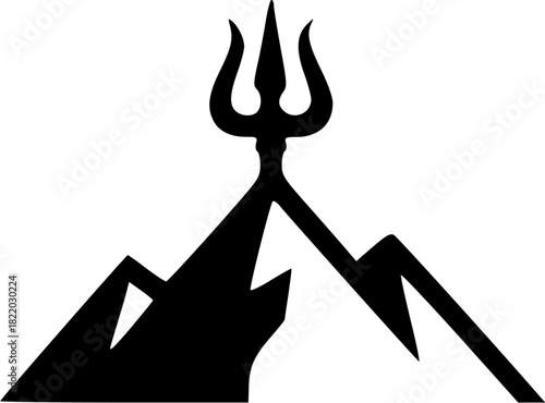 Minimal Lord Shiva Silhouette Logos in Pure Black Vector Designs