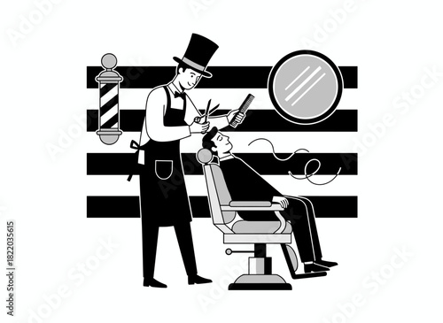 A professional tattoo master working with a client