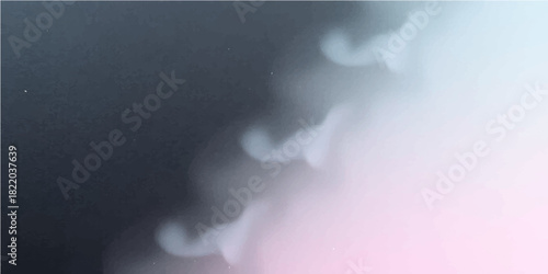 Abstract motion background loop with dark black smoke texture and light blue clouds