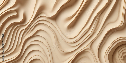 Shiny abstract wood texture background with soft golden wave pattern design