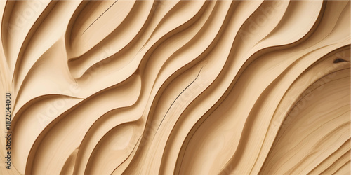 Smooth luxury golden wood texture backdrop pattern with a soft satin shine