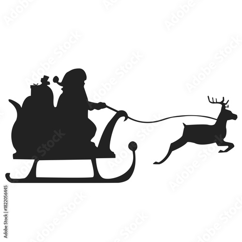 santa claus riding a sleigh