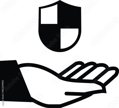Security in Safe Hands: A visual representation of protection and guardianship, with a shield symbolizing security, gently held in a supporting hand, conveying safety and care.